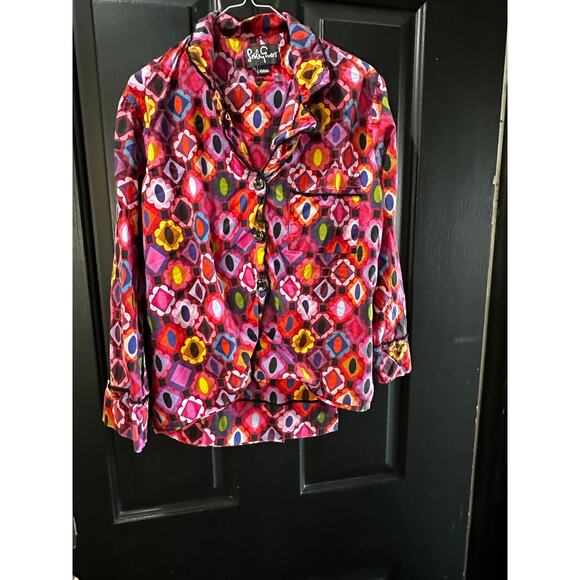 Lesley Evers Women's Multicolor 100% Cotton Kathryn Pajamas Set Size M - Picture 6 of 10